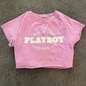 PLAYBOY Pink Iconic Crop Top